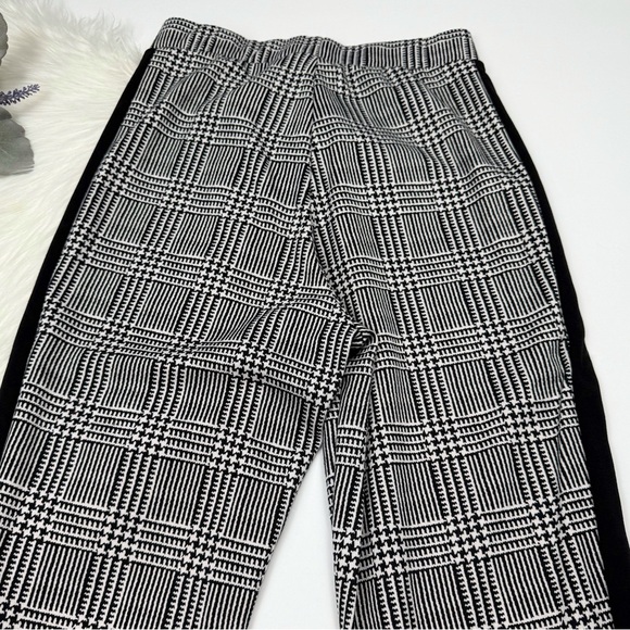 Belita Collection Women's Side Striped Plaid Skinny Pants Black & White Size S - Picture 4 of 10